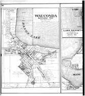 Wauconda, Bangs Lake, Lake Marie, Bluff Lake - left, Lake County 1907